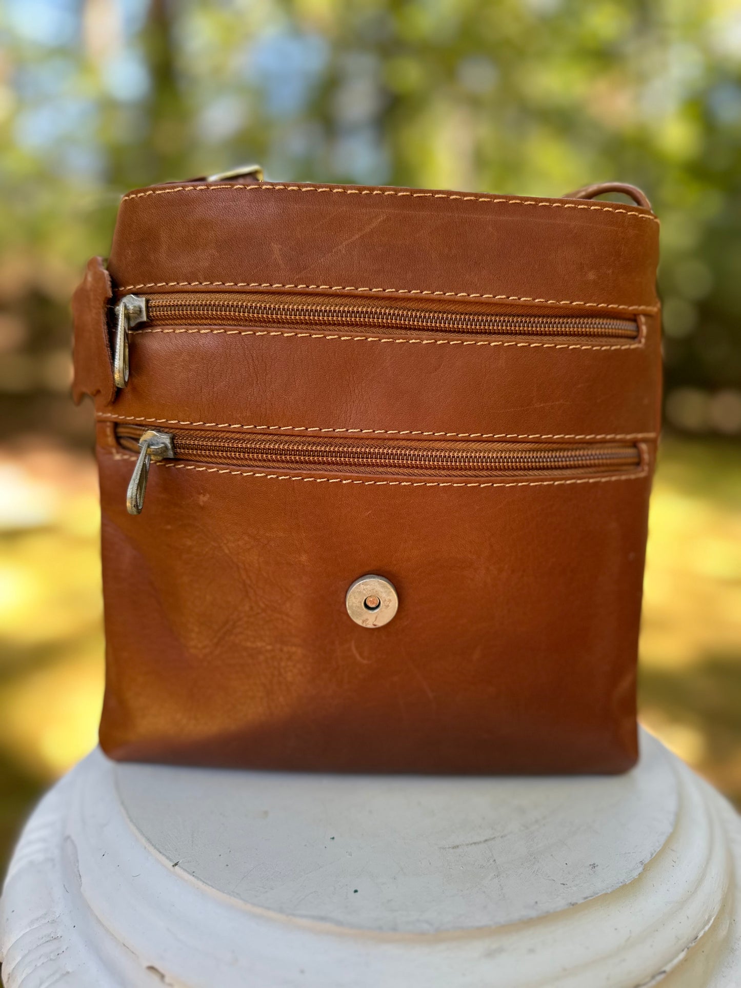 COWHIDE MESSENGER BAG