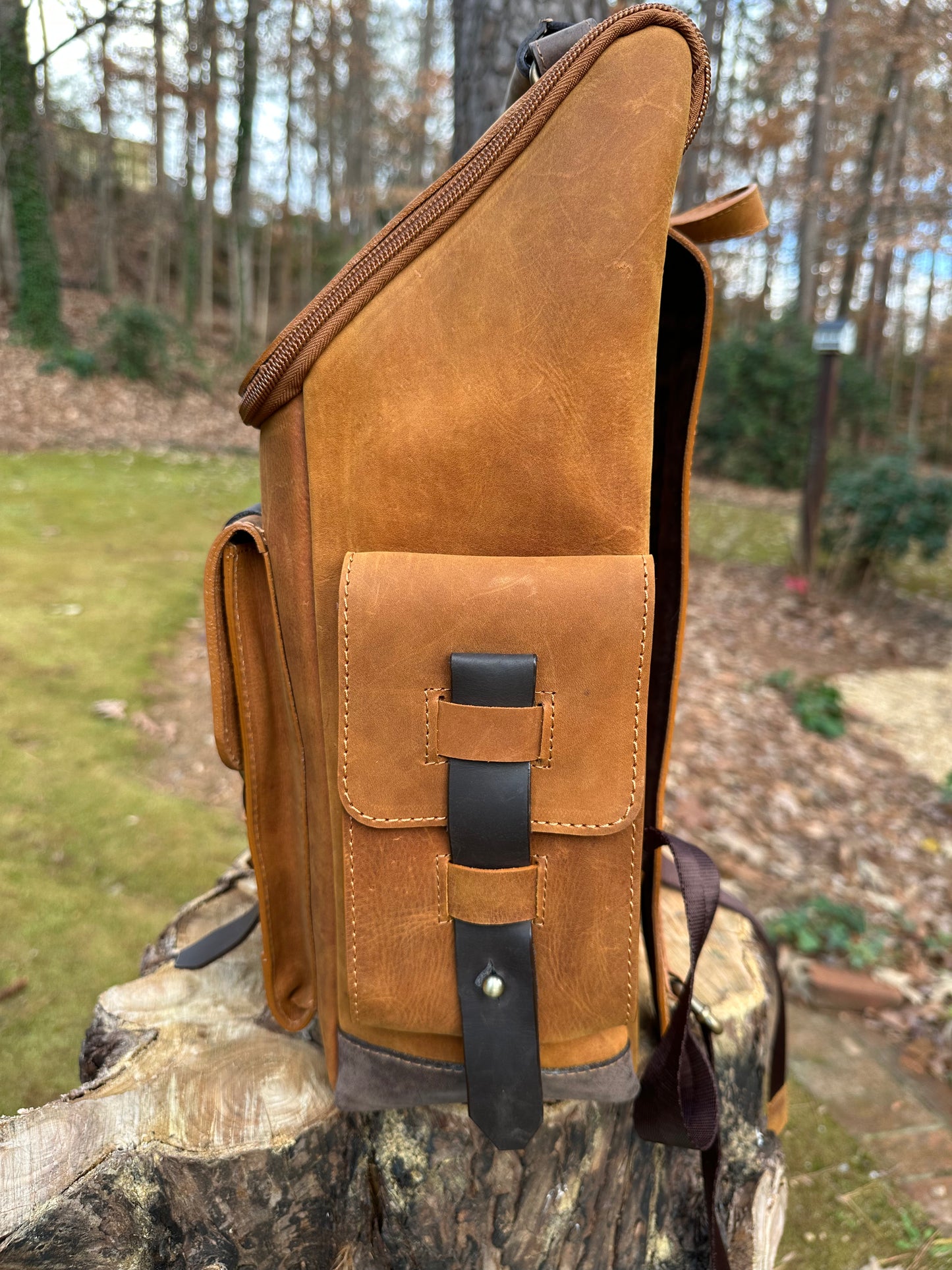 ISAAC GRASO LEATHER BACKPACK