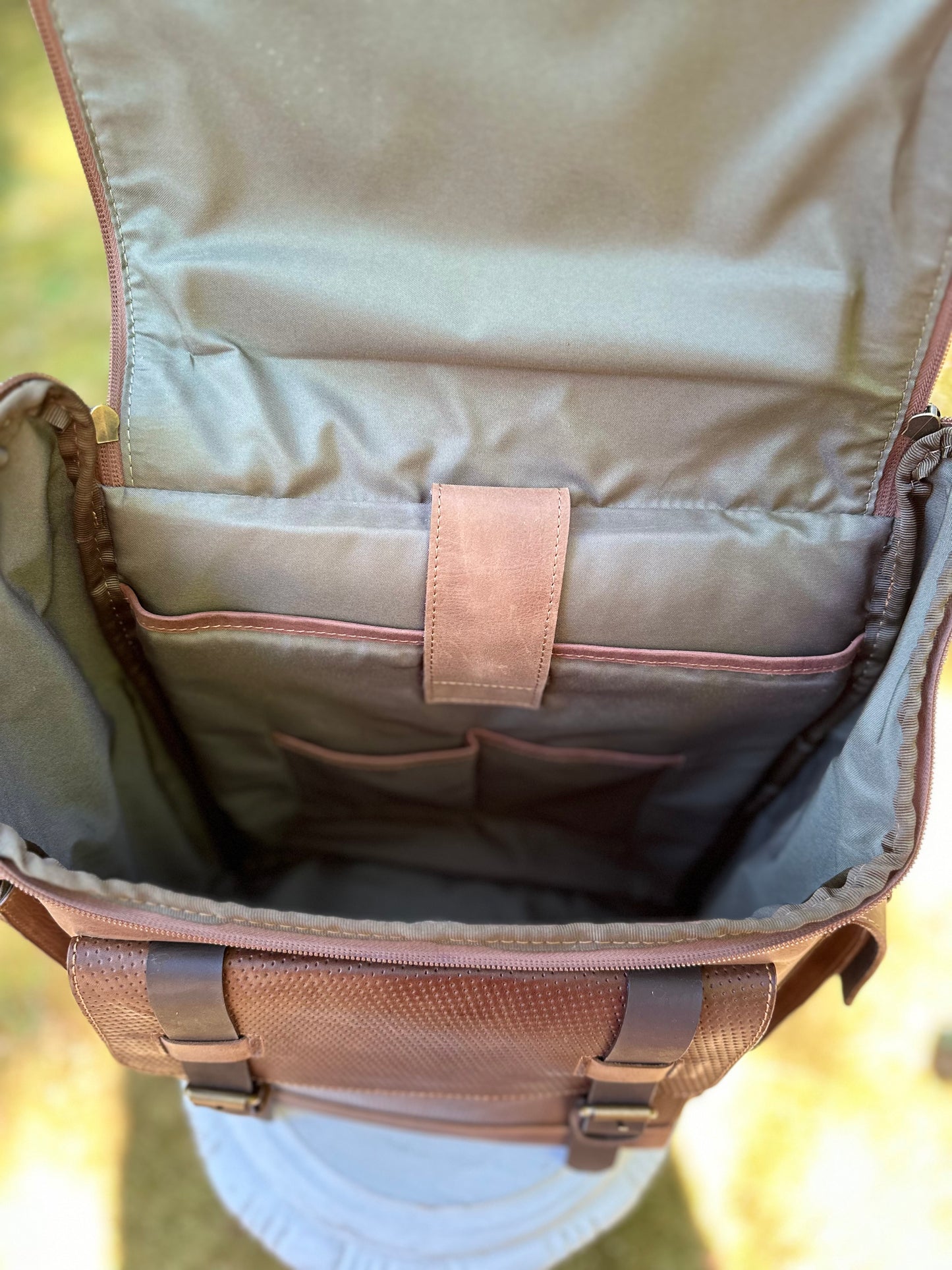 ISAAC GRASO LEATHER BACKPACK