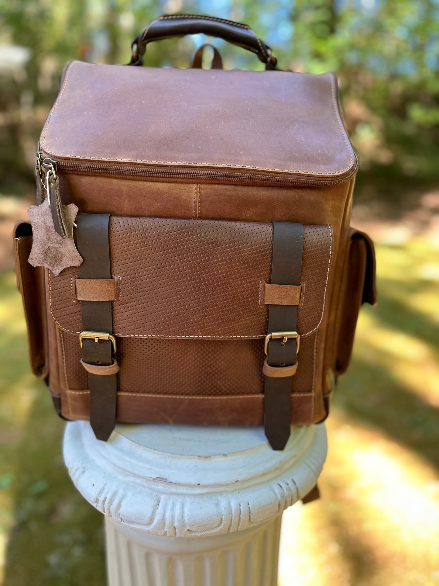 ISAAC GRASO LEATHER BACKPACK
