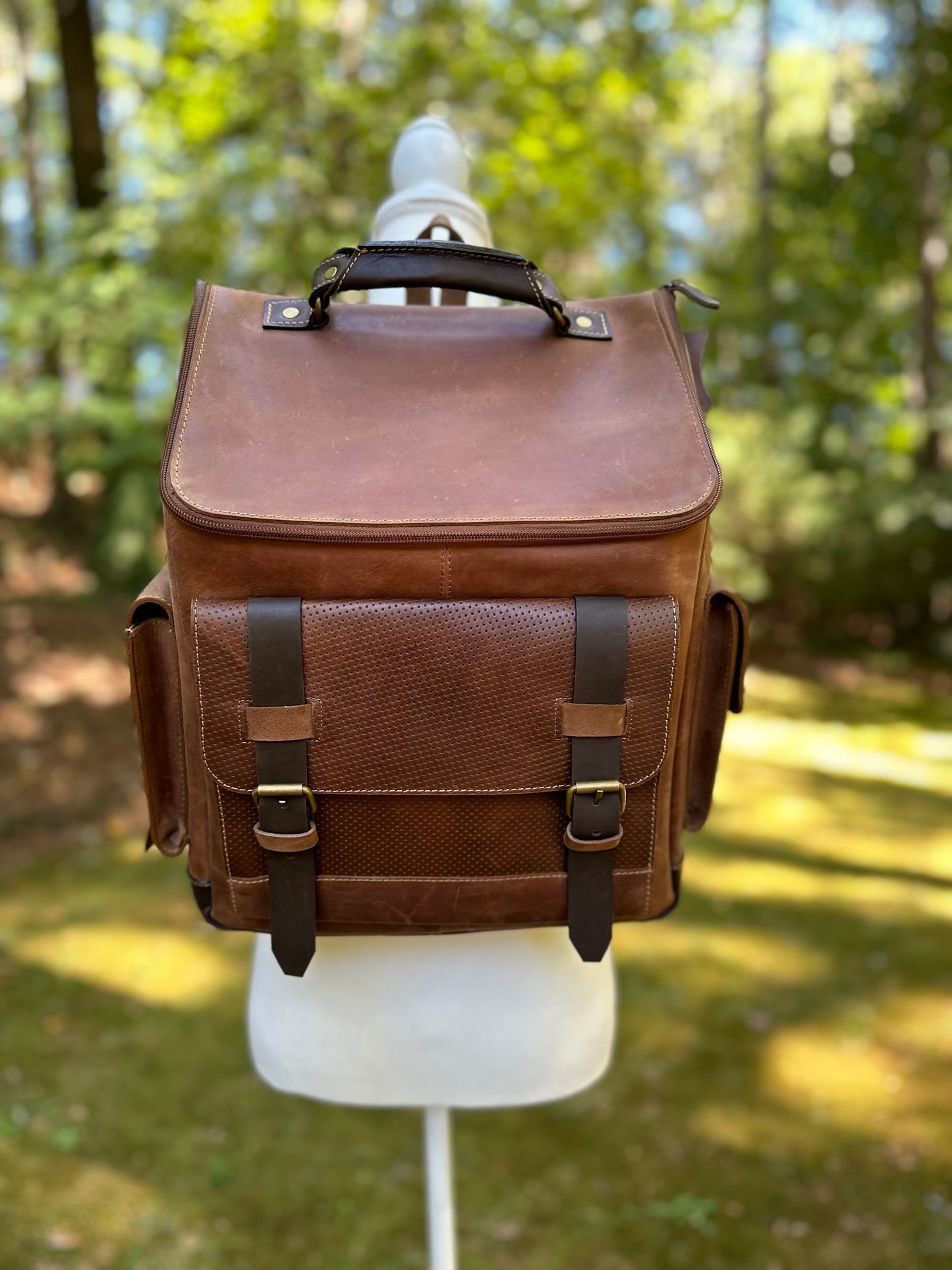ISAAC GRASO LEATHER BACKPACK