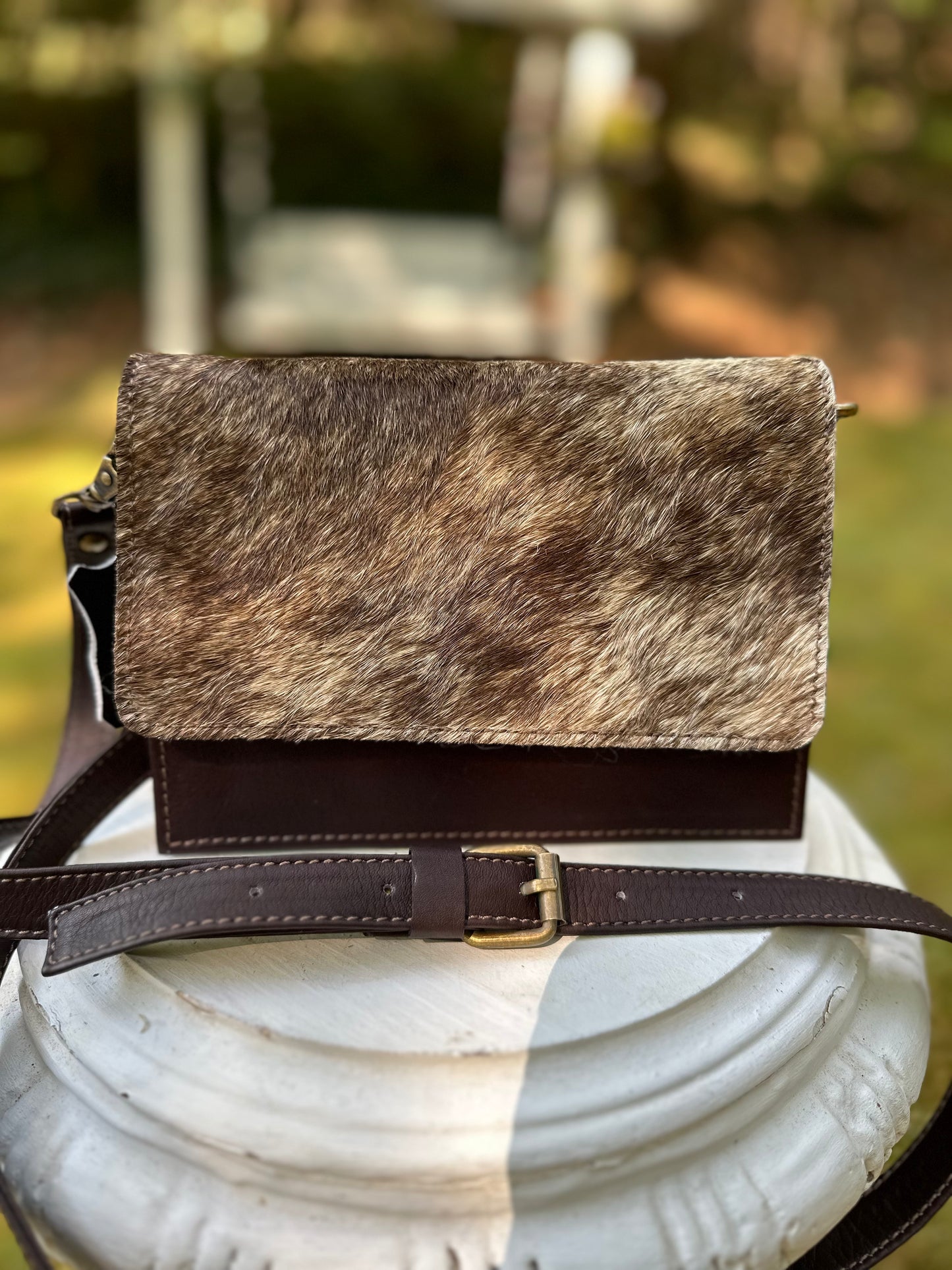 VALDIVIA COWHIDE CLUTCH BAG M