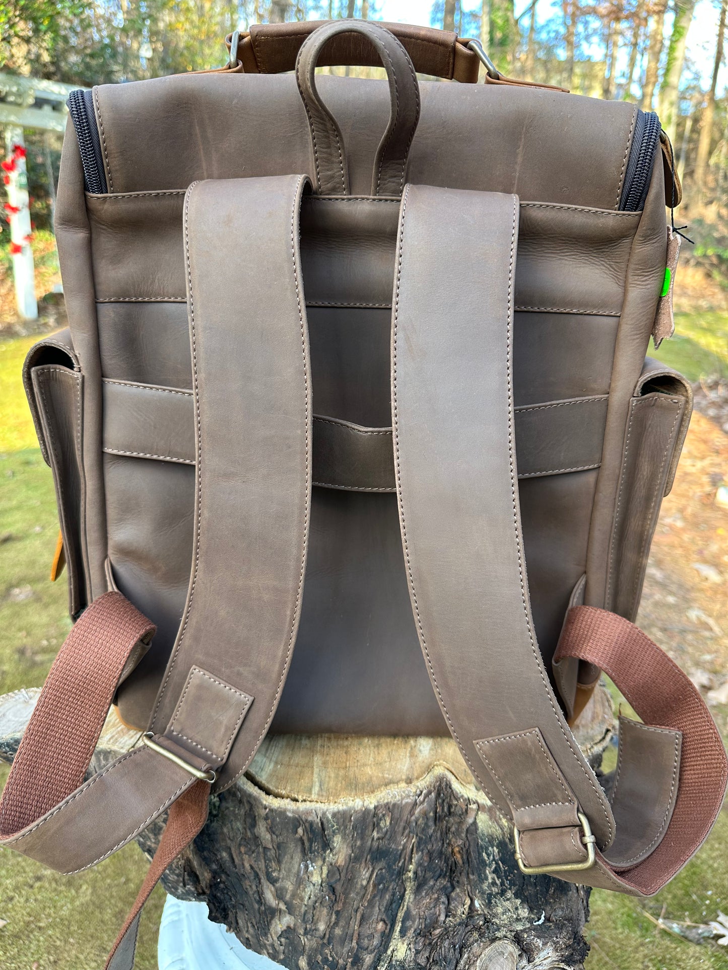 ISAAC GRASO LEATHER BACKPACK